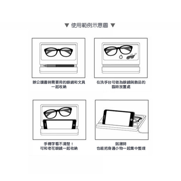 SNOOPY多用眼鏡收納盤(查理布朗-棕色)