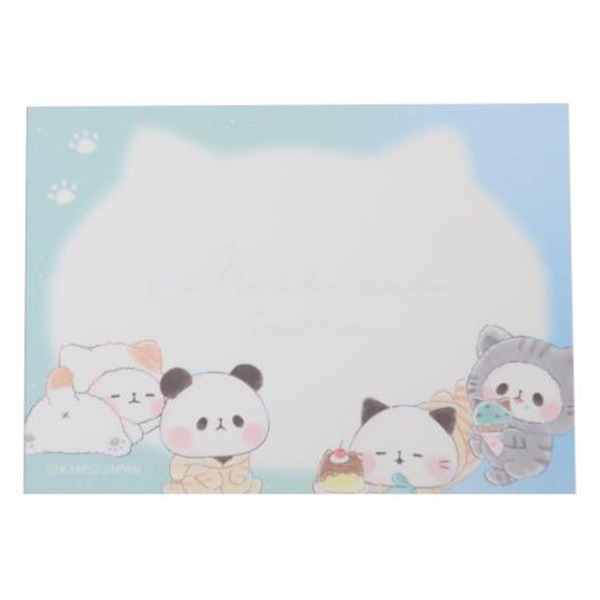 麻糬貓熊日製迷你便條本(萌貓裝扮)