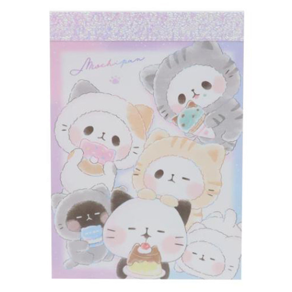 麻糬貓熊日製迷你便條本(萌貓裝扮)