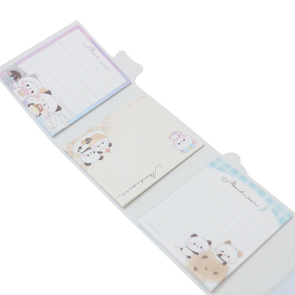麻糬貓熊日製折疊便條本(萌貓裝扮)