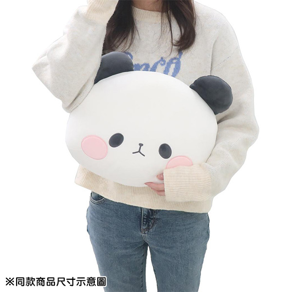 麻糬貓熊大臉造型絨毛靠墊/抱枕