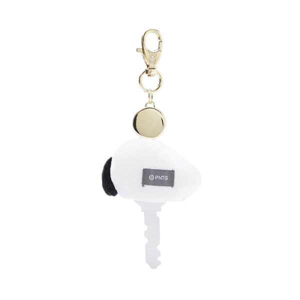 SNOOPY造型絨毛可伸縮鑰匙圈(大臉)