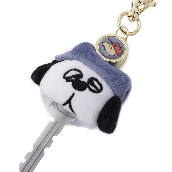 奧拉夫造型絨毛可伸縮鑰匙圈(大臉)