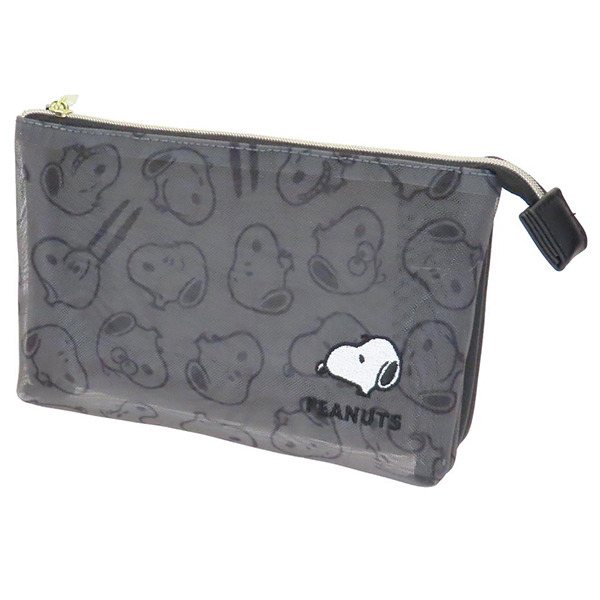 SNOOPY網紗三層收納袋/化妝包(百變表情)