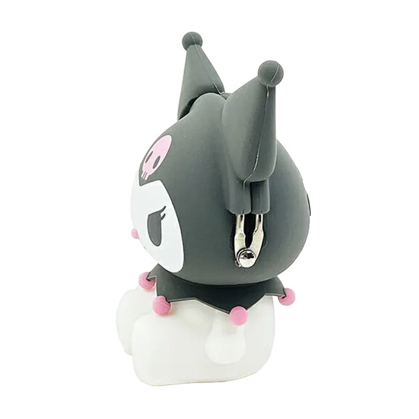 酷洛米3D坐姿造型矽膠收納包(黑)