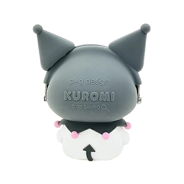 酷洛米3D坐姿造型矽膠收納包(黑)