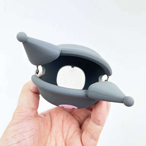 酷洛米3D坐姿造型矽膠收納包(黑)