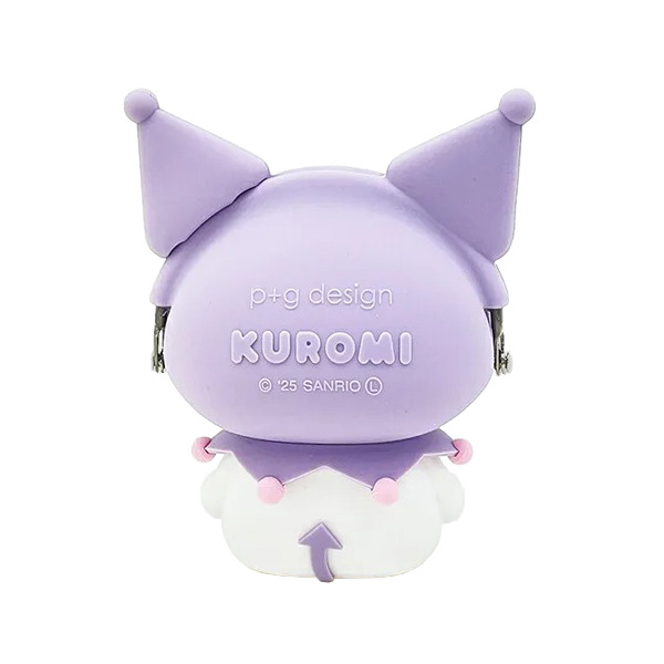 酷洛米3D坐姿造型矽膠收納包(紫)