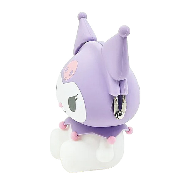 酷洛米3D坐姿造型矽膠收納包(紫)