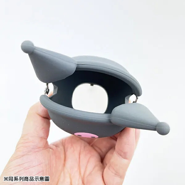 酷洛米3D坐姿造型矽膠收納包(紫)