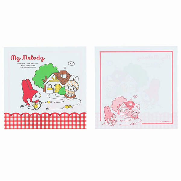 美樂蒂日製方形便條本(50週年紀念-格紋花園)