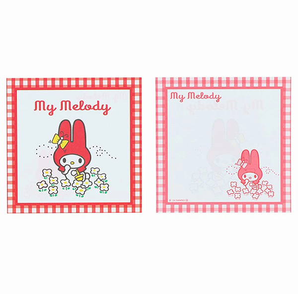 美樂蒂日製方形便條本(50週年紀念-格紋花園)