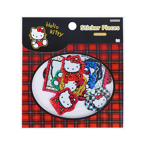 HELLO KITTY閃亮雷射貼紙組-18枚入(50週年紀念-1988年)