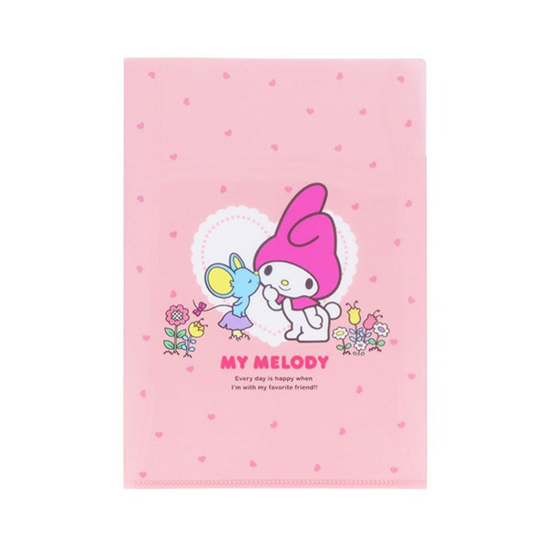 美樂蒂日製對開式A5資料夾(50週年紀念-粉嫩好朋友)