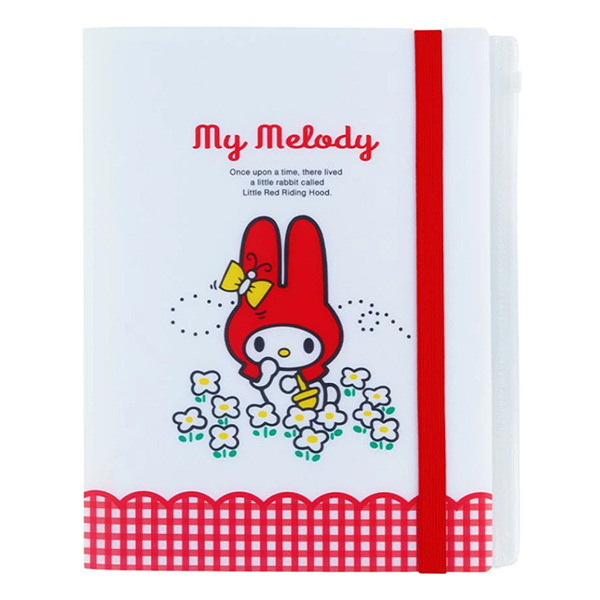 美樂蒂A4 5層檔案資料夾附夾鍊袋(50週年紀念-格紋花園)