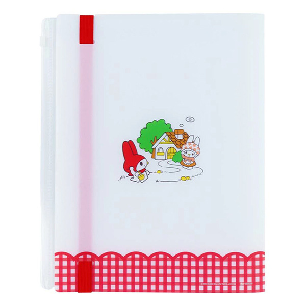 美樂蒂A4 5層檔案資料夾附夾鍊袋(50週年紀念-格紋花園)