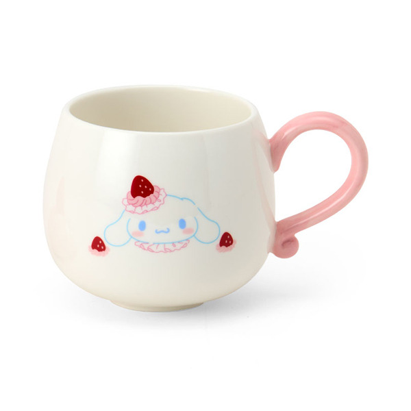 大耳狗造型陶瓷馬克杯附蓋(粉草莓蛋糕)