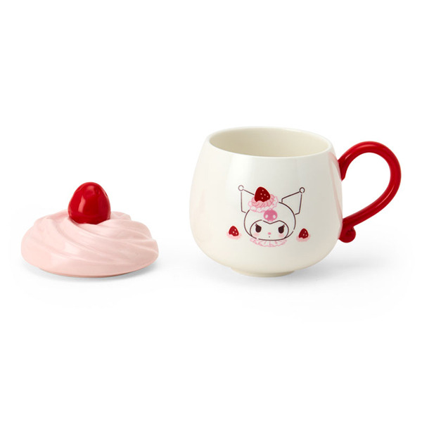 酷洛米造型陶瓷馬克杯附蓋(粉草莓蛋糕)