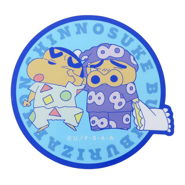 蠟筆小新&肥嘟嘟左衛門日製防水耐光裝飾貼紙(懵懵睡眼)