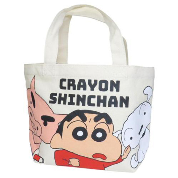 蠟筆小新帆布迷你提袋(小白&肥嘟嘟左衛門)