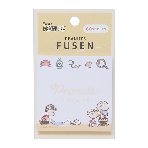 SNOOPY日製自黏便箋/便利貼(VINTAGE PEANUTS-營地)