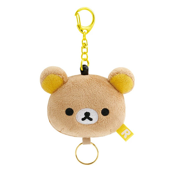 拉拉熊造型絨毛伸縮鑰匙圈(經典大臉)