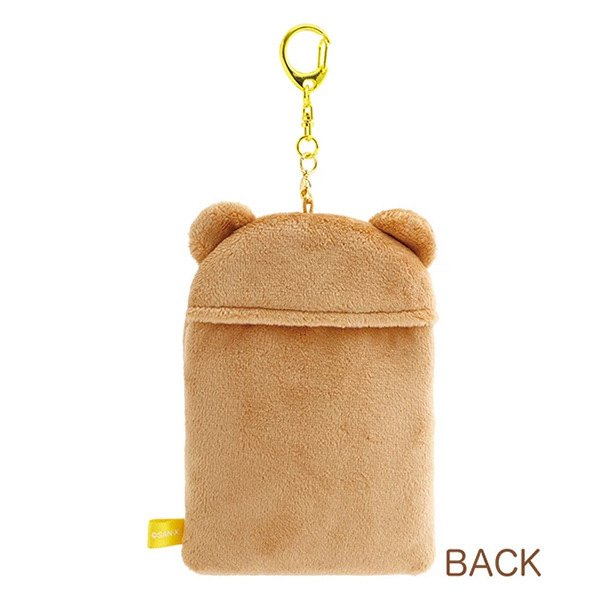 拉拉熊絨毛造型明星小卡裝飾套附扣環(經典大臉)