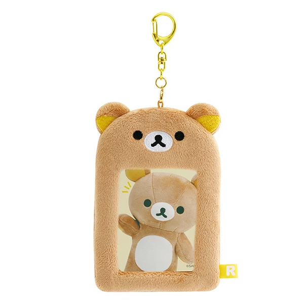 拉拉熊絨毛造型明星小卡裝飾套附扣環(經典大臉)