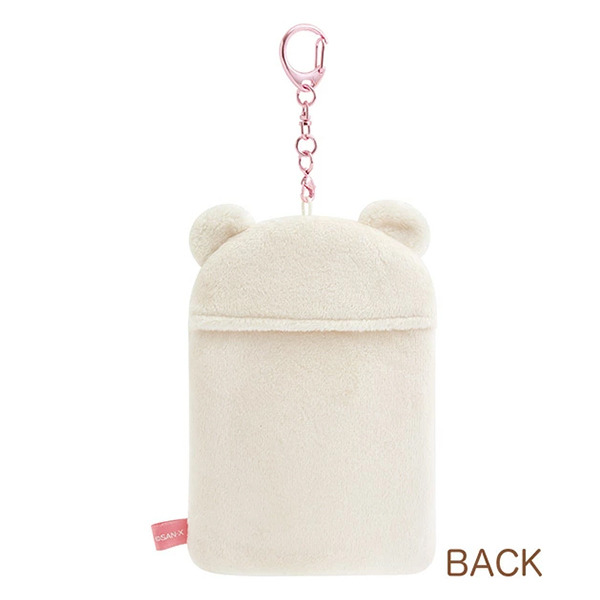 小白熊絨毛造型明星小卡裝飾套附扣環(經典大臉)