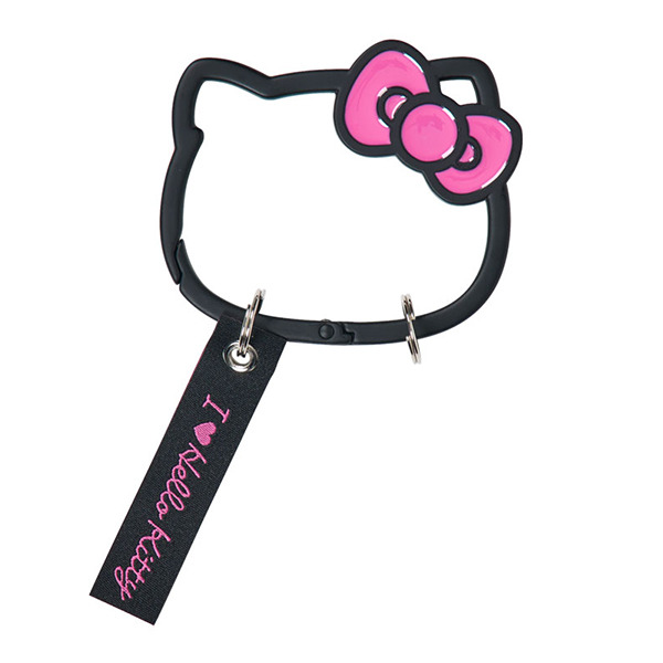 HELLO KITTY大臉造型登山扣環-黑(I Love Hello Kitty)