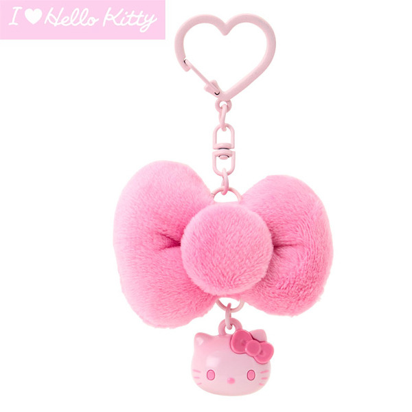 HELLO KITTY蝴蝶結鑰匙圈-粉粉(I Love Hello Kitty)