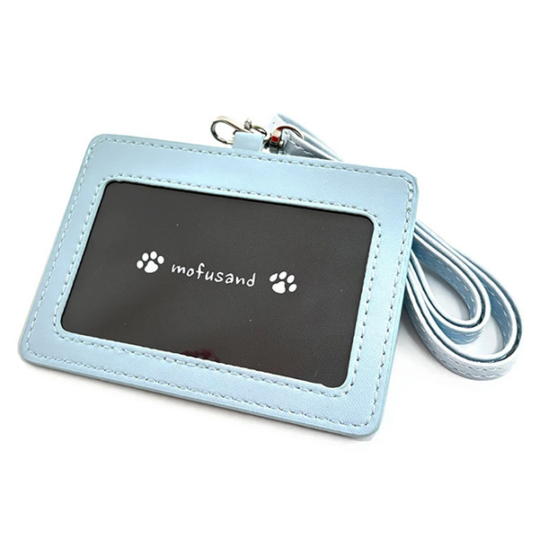 貓福珊迪票卡套/證件套附頸掛帶(鯊魚貓咪)