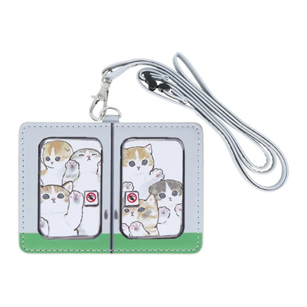 貓福珊迪票卡套/證件套附頸掛帶(滿載電車)