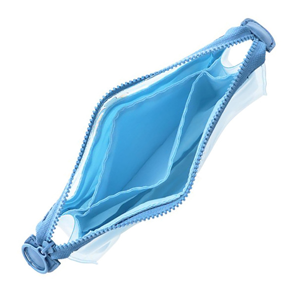 貓福珊迪*MITTE透明分隔三角收納袋(鯊魚貓咪)