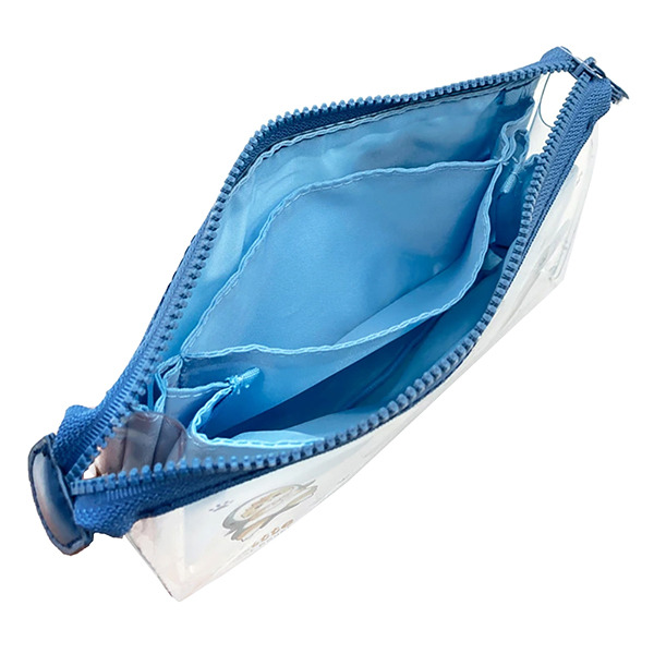 貓福珊迪*MITTE透明分隔三角收納袋(鯊魚貓咪)