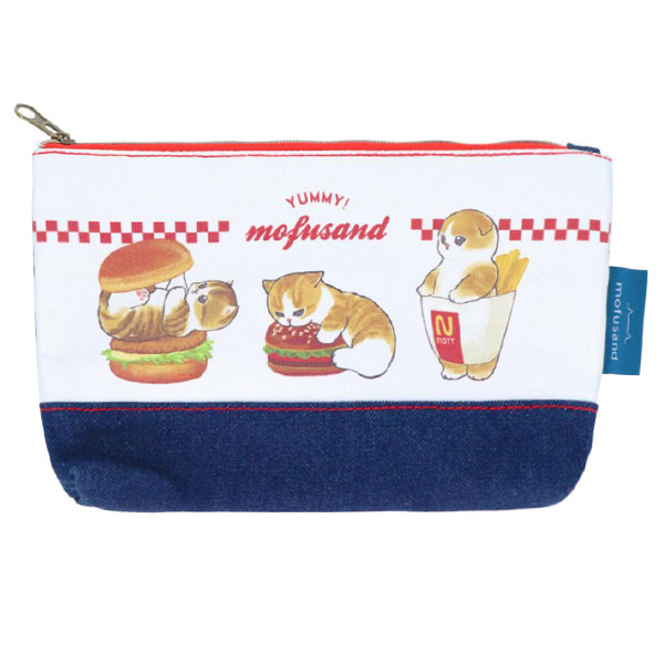 貓福珊迪扁平收納包(漢堡貓咪)