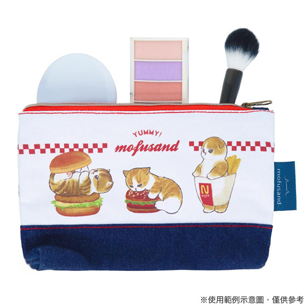 貓福珊迪扁平收納包(漢堡貓咪)