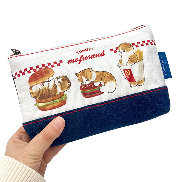 貓福珊迪扁平收納包(漢堡貓咪)