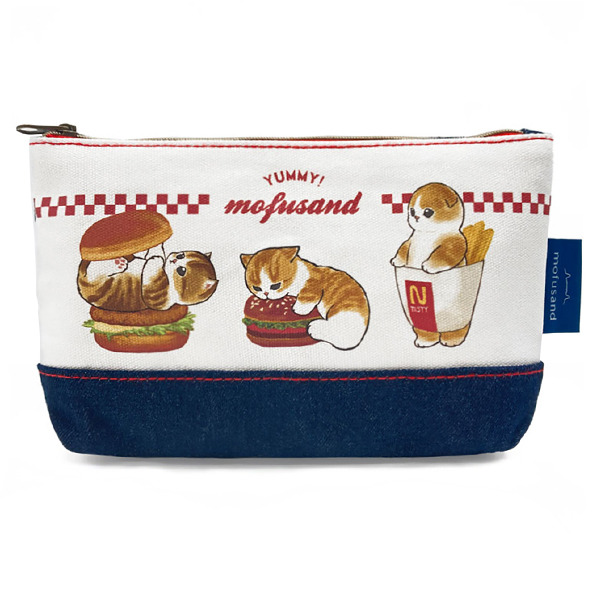 貓福珊迪扁平收納包(漢堡貓咪)