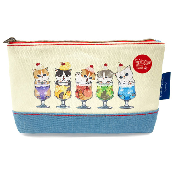 貓福珊迪扁平收納包(汽水貓咪)