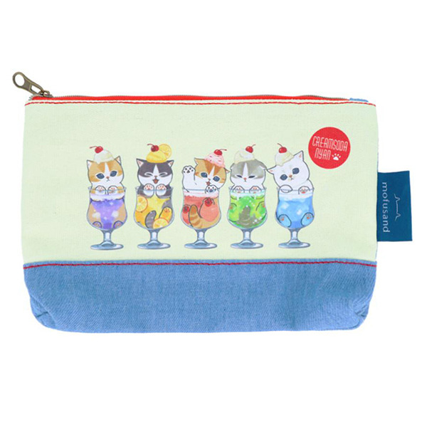 貓福珊迪扁平收納包(汽水貓咪)