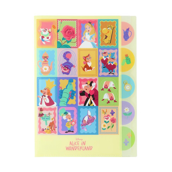 愛麗絲夢遊仙境日製A4 5層檔案資料夾(角色集合)
