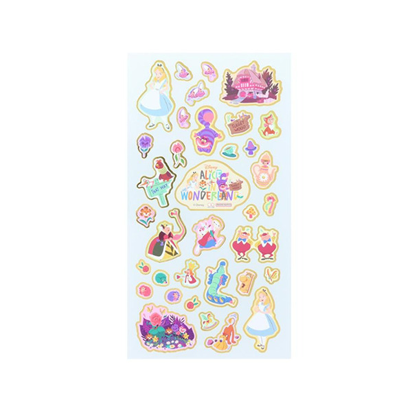 愛麗絲夢遊仙境燙金貼紙(場景)