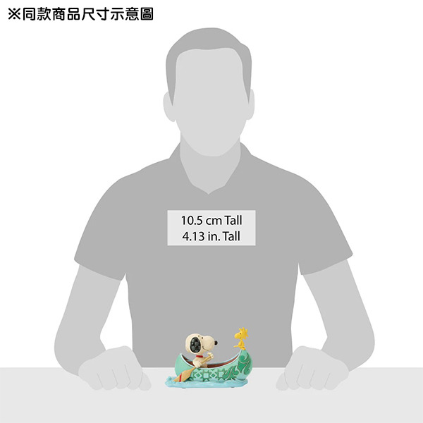 SNOOPY&胡士托划獨木舟塑像-Snoopy and Woodstock in Canoe