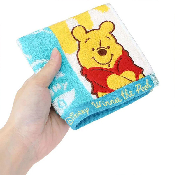 小熊維尼與小豬純棉小方巾/手帕(三色花邊)