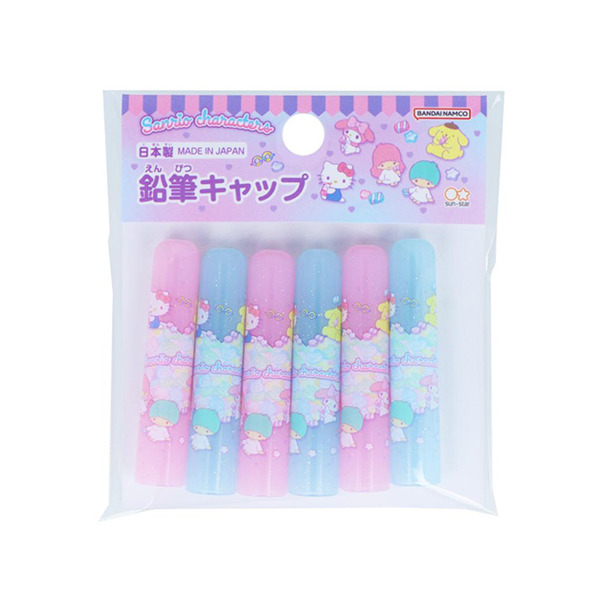 三麗鷗明星日製鉛筆帽組-一組6個入(幻彩可愛姿態)