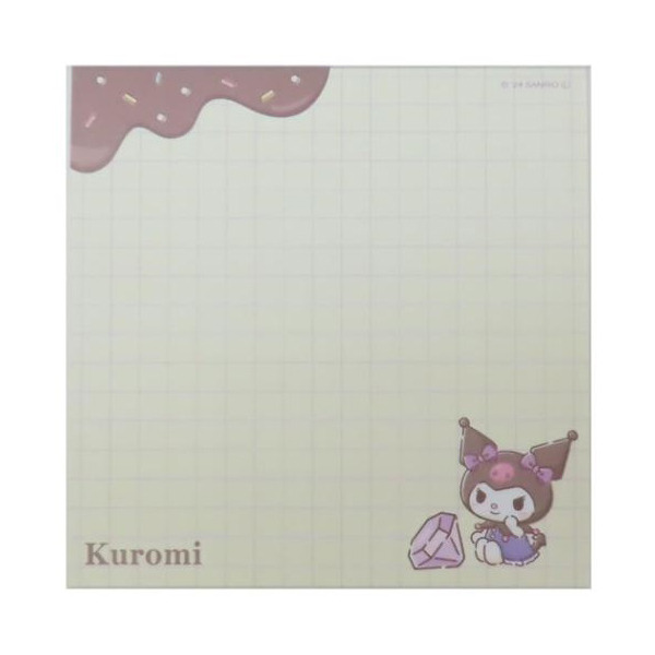 酷洛米日製方形便條紙附貼紙(巧克力)