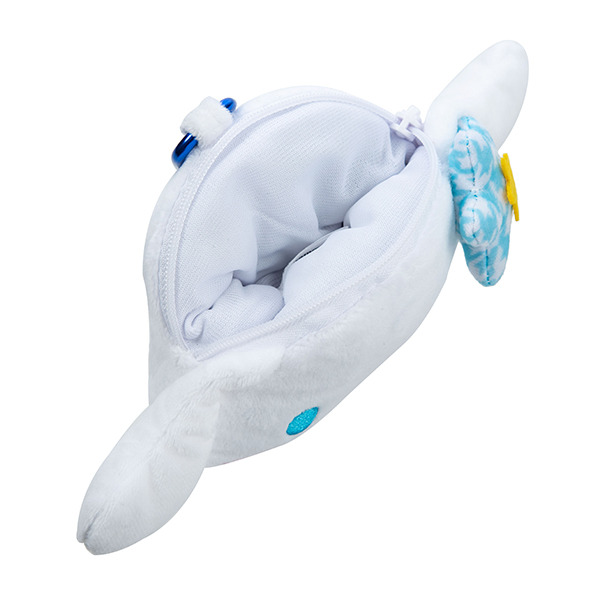 大耳狗大臉造型絨毛零錢包附鎖圈(懷舊千鳥格)