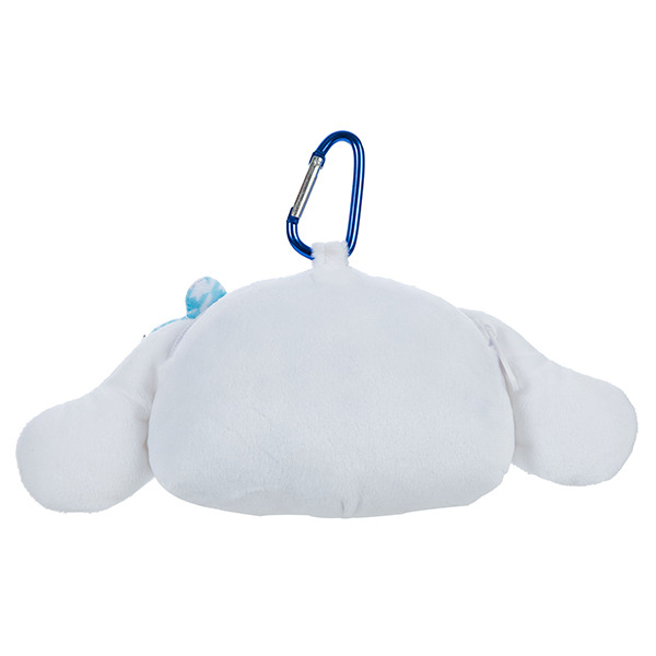 大耳狗大臉造型絨毛零錢包附鎖圈(懷舊千鳥格)