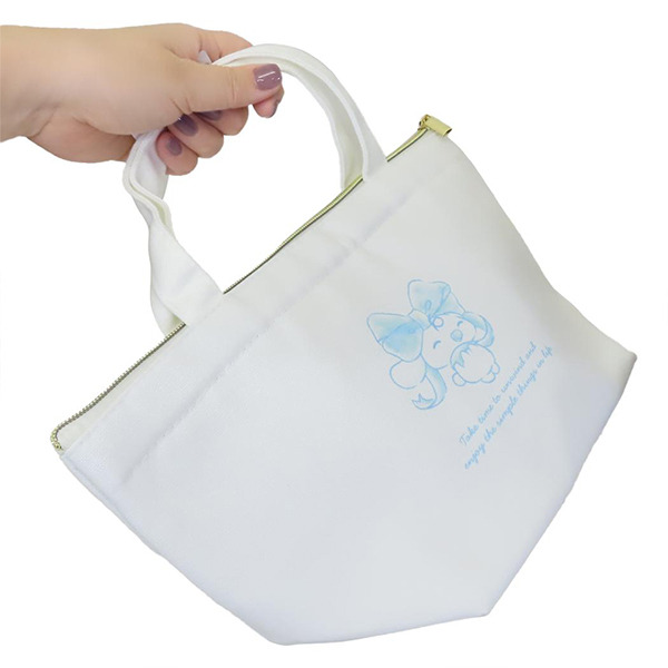 大耳狗帆布手提袋/便當袋(粉彩大緞帶)